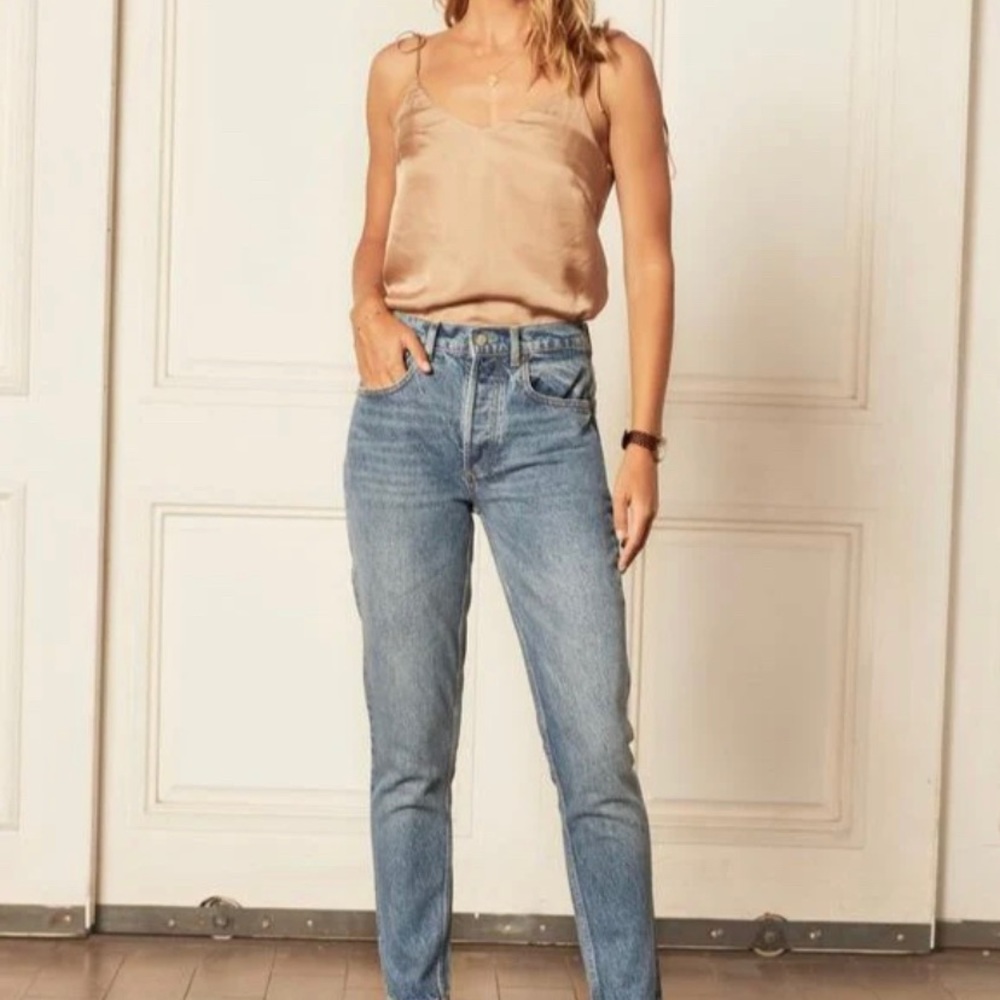 Boyish High Rise Jeans in Light Blue